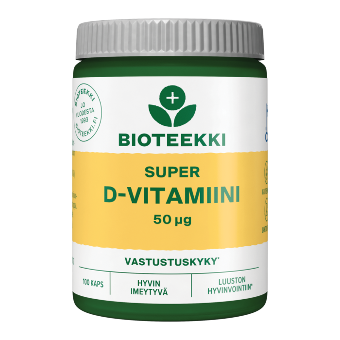 Super D-vitamiini 50 mikrog. 100 kaps kuva 2