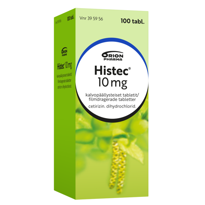 HISTEC tabletti, kalvopäällysteinen 10 mg 100 fol kuva 7