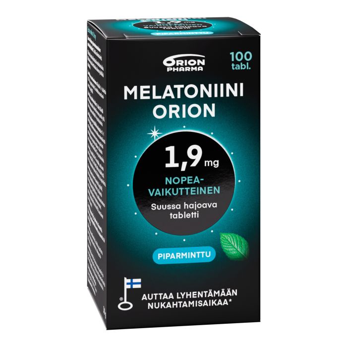 Melatoniini Orion 1,9 mg piparminttu suussa hajoava tabletti 100 kpl kuva 2