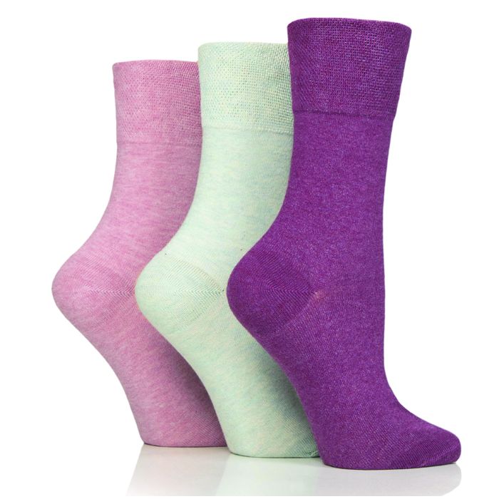 IOMI Footnurse Diabetes-sukka 37-42 Pastellivärit 3 paria kuva 2