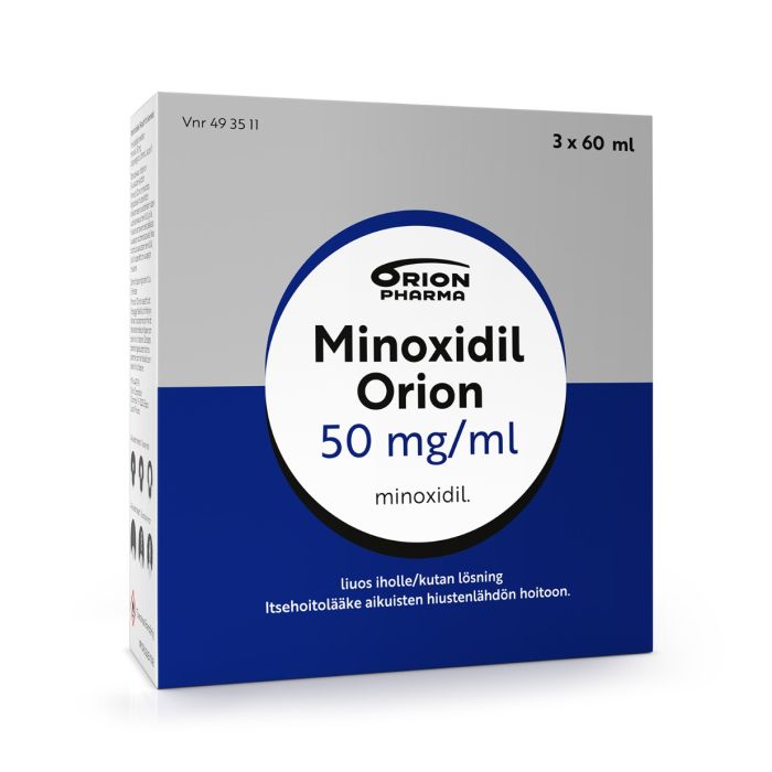 MINOXIDIL ORION liuos iholle 50 mg/ml 3 x 60 ml
