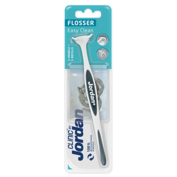 Clinic by Jordan Easy Clean Flosser hammaslankain + 5 vaihtopäätä 1 kpl