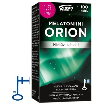 Melatoniini Orion 1,9 mg nieltävä 100 tabl