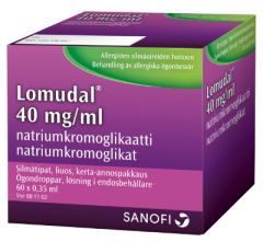 LOMUDAL silmätipat, liuos, kerta-annospakkaus 40 mg/ml 60 x 0,35 ml