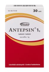 ANTEPSIN tabletti 1 g 30 fol