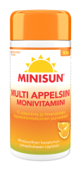 Minisun Monivitamiini Multi Appelsiini 90 tabl