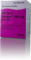 ACICLOVIR SANDOZ 200 mg tabl 25 kpl