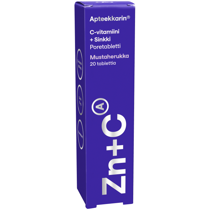 oriola_yleisetkauppatavarat_Apteekkarin_Poretabletti_Zn_C_Mustaherukka_ulkolaatikko_HR_f42e4b5e_f813_4919_9172_fda2c47e5591